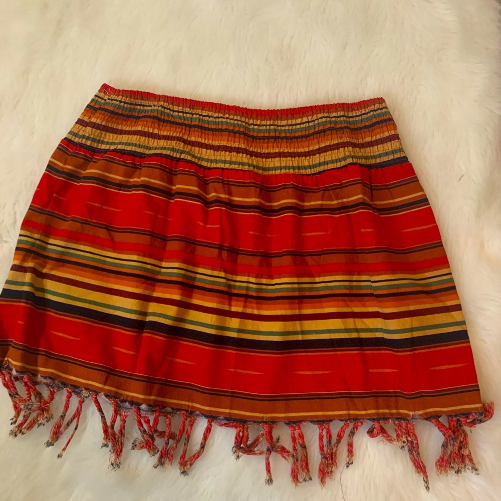 Heritage skirt with light distress